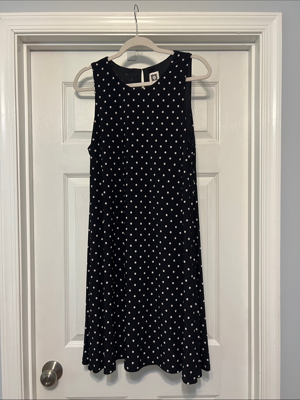 Black Polka Dot Sleeveless Dress